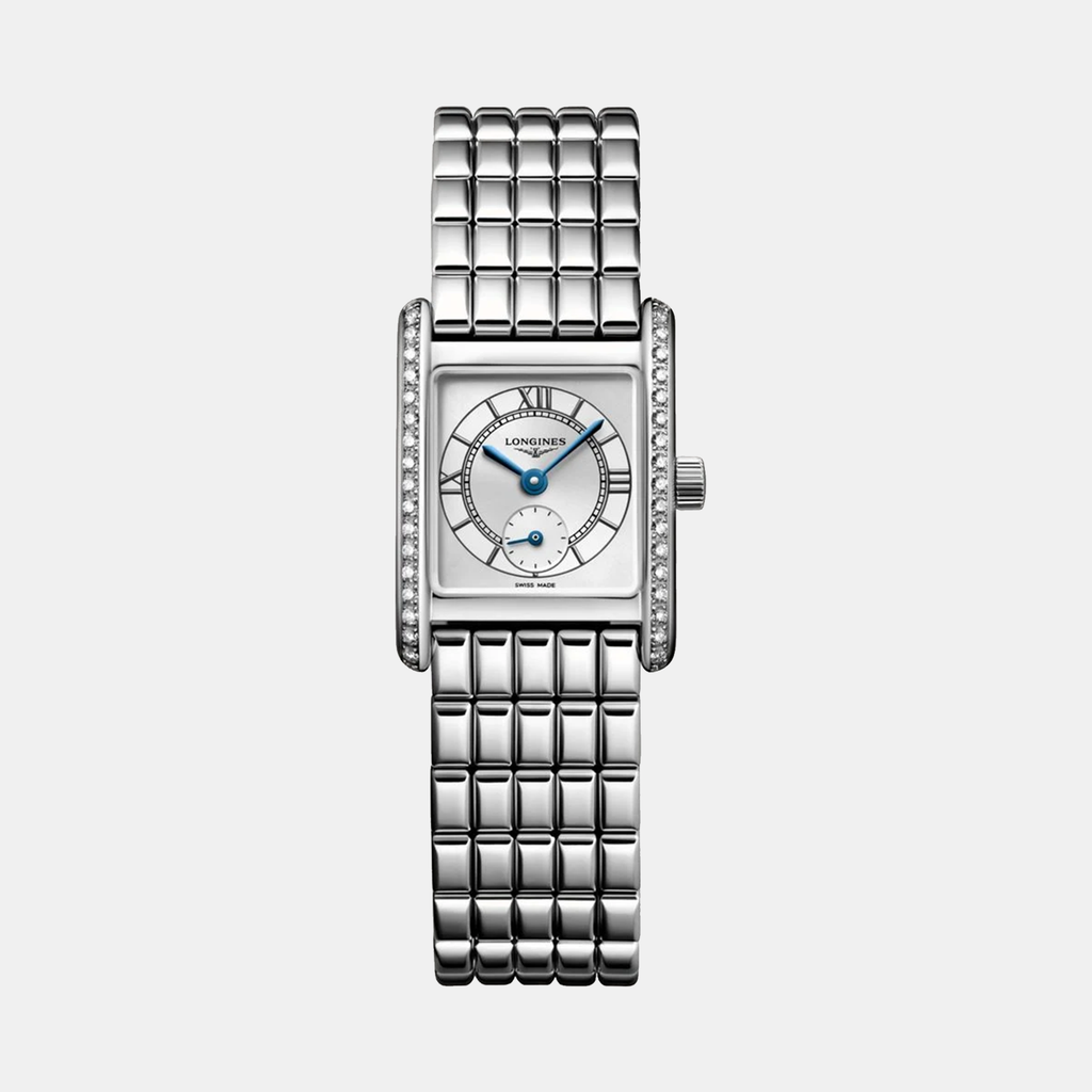 Longines Rectangular Sunray Silver Analog watch