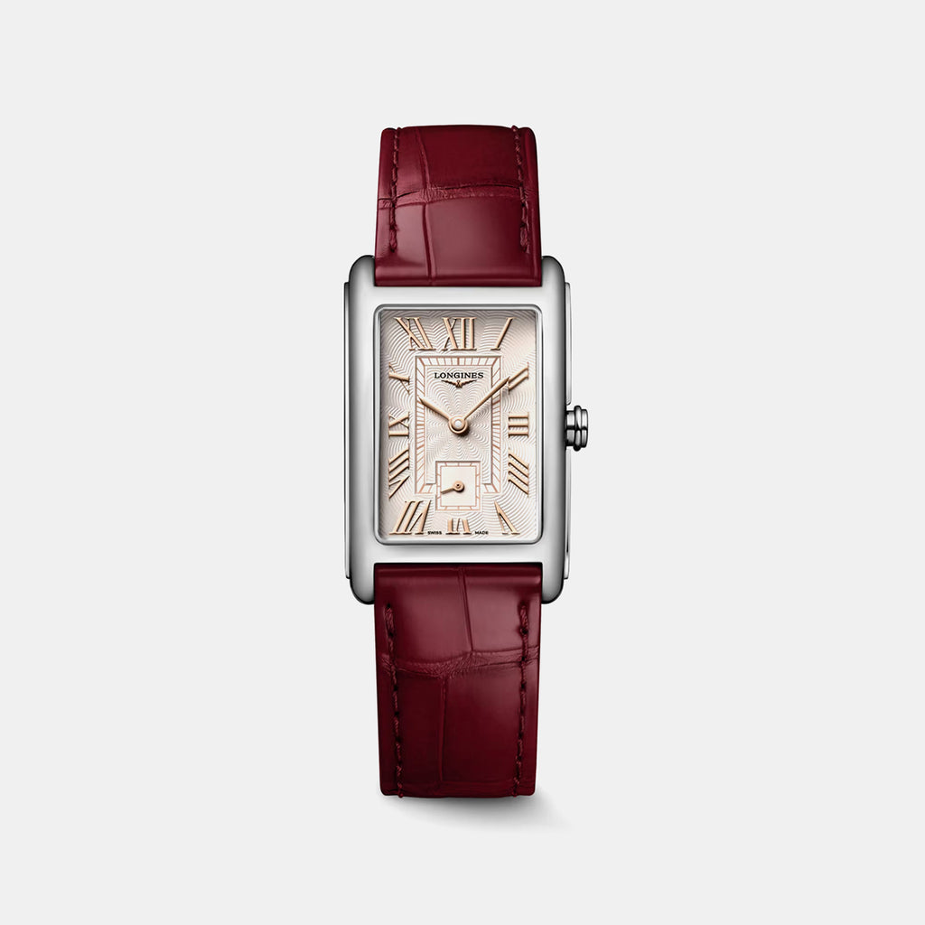 Women Quartz Ivory Dial Analog Leather Watch L55124282