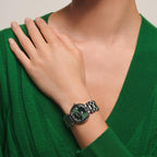 Women Quartz Green Dial Analog Stainless Steel Watch L81154676