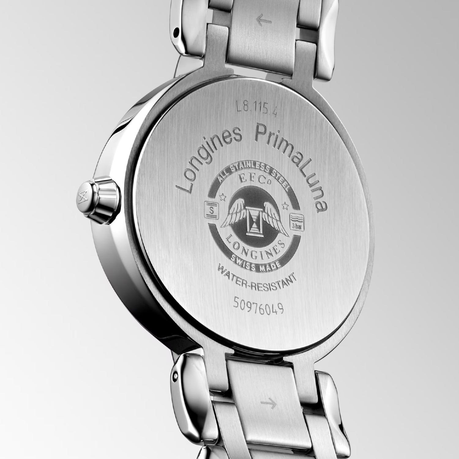 Primaluna Moonphase Women Quartz Red Dial Analog Stainless Steel Watch L81154926