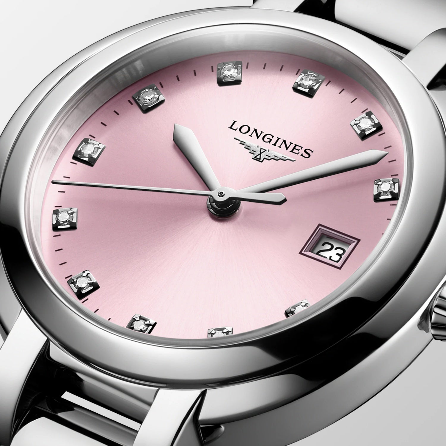 Women Quartz Pink Dial Analog Stainless Steel Watch L81224996