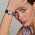 Women Quartz Pink Dial Analog Stainless Steel Watch L81224996