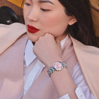 Women Quartz Pink Dial Analog Stainless Steel Watch L81224996