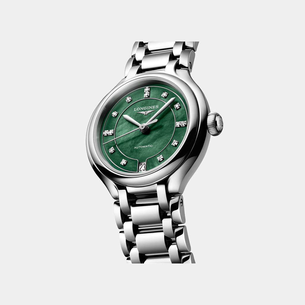 Primaluna Women Automatic Green Mother Of Pearl Dial Analog Stainless Steel Watch L81244076