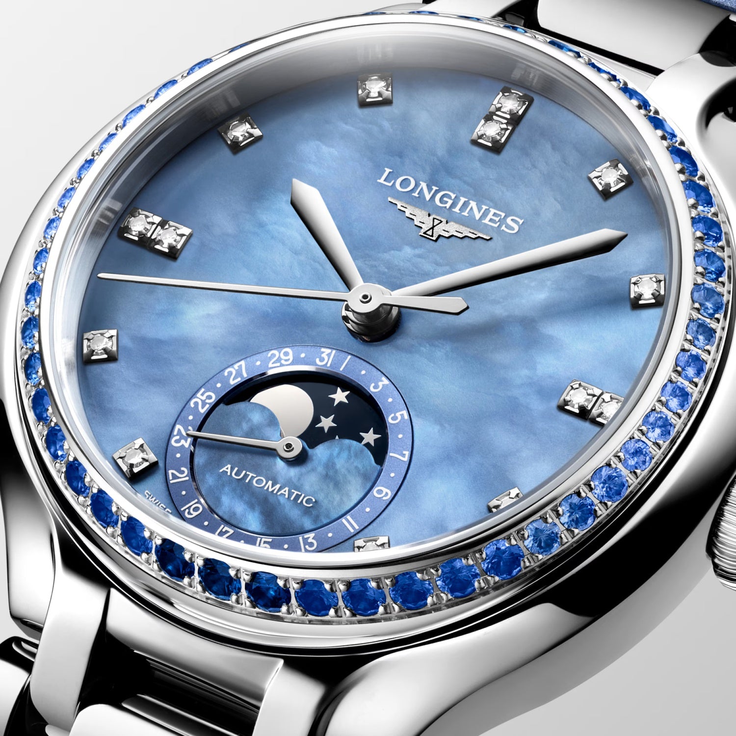 Primaluna Women Automatic Mother Of Pearl Dial Analog Leather Watch L81260972