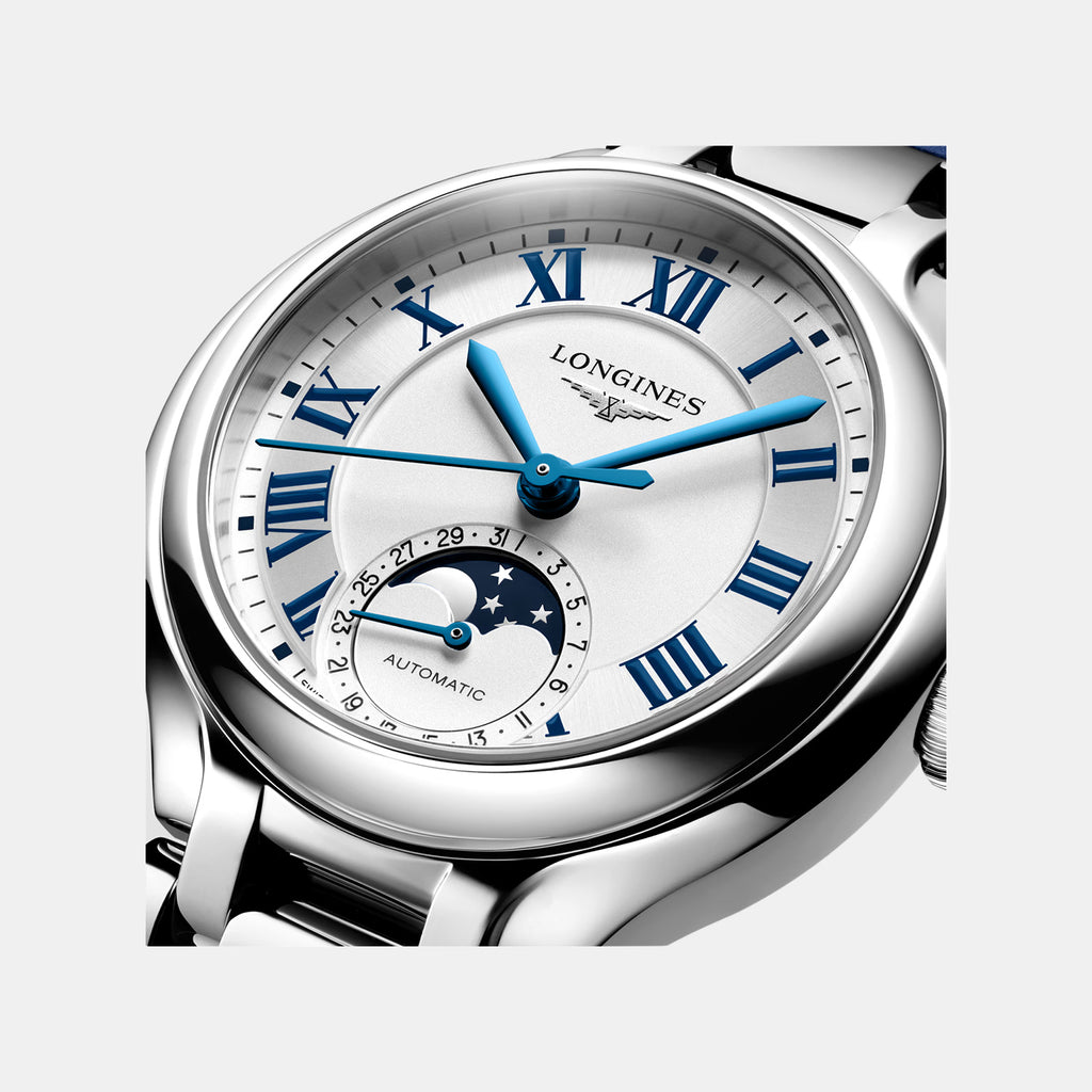 Primaluna Moonphase Women Automatic Opaline Ivory Dial Analog Leather Watch L81264712