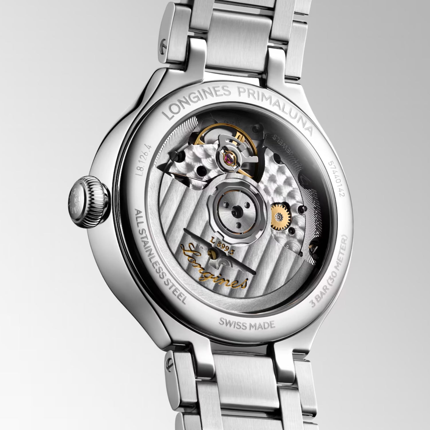 Primaluna Moonphase Women Automatic Opaline Ivory Dial Analog Stainless Steel Watch L81264716