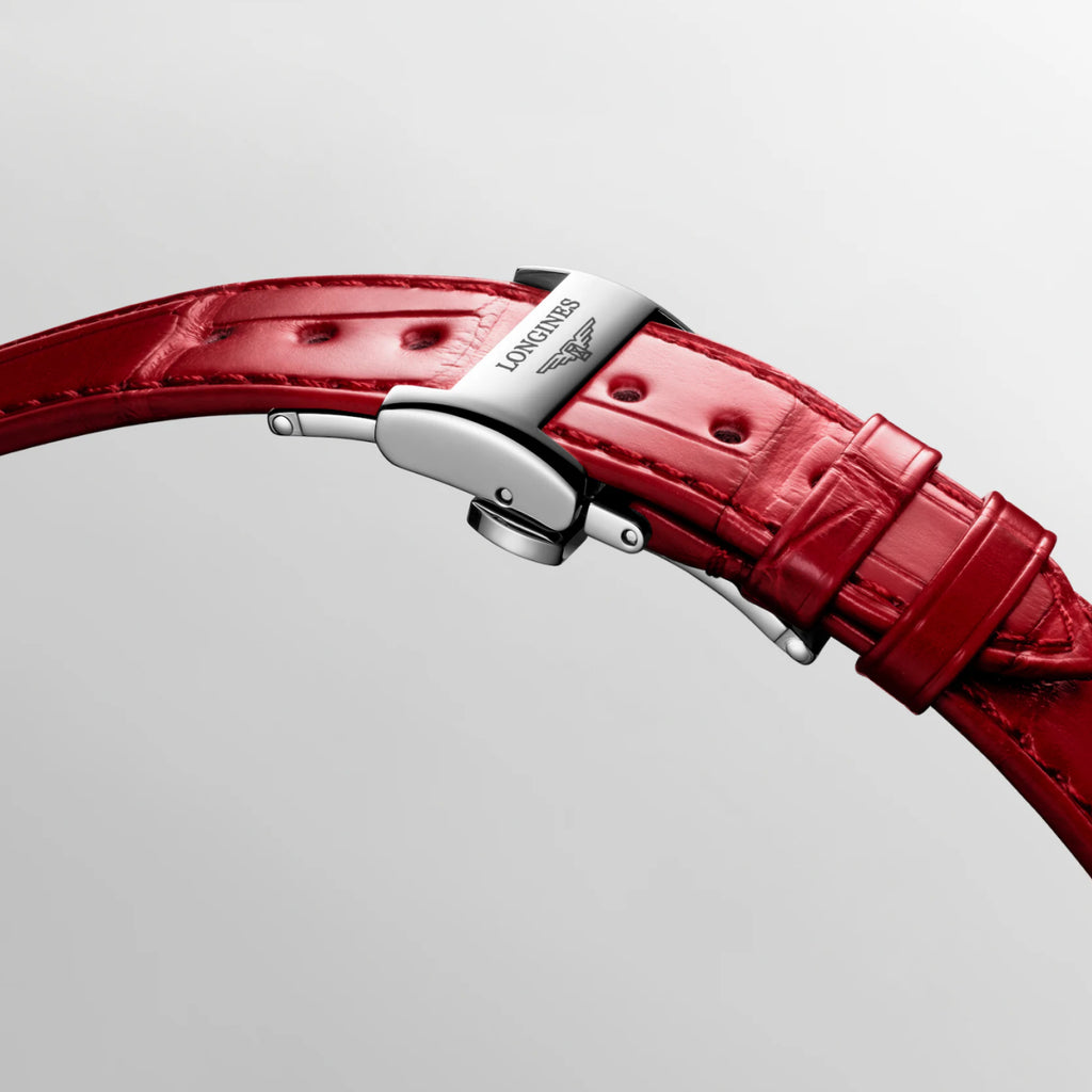 Primaluna Moonphase Women Automatic White Mother Of Pearl Dial Analog Alligator Leather Watch L81264872