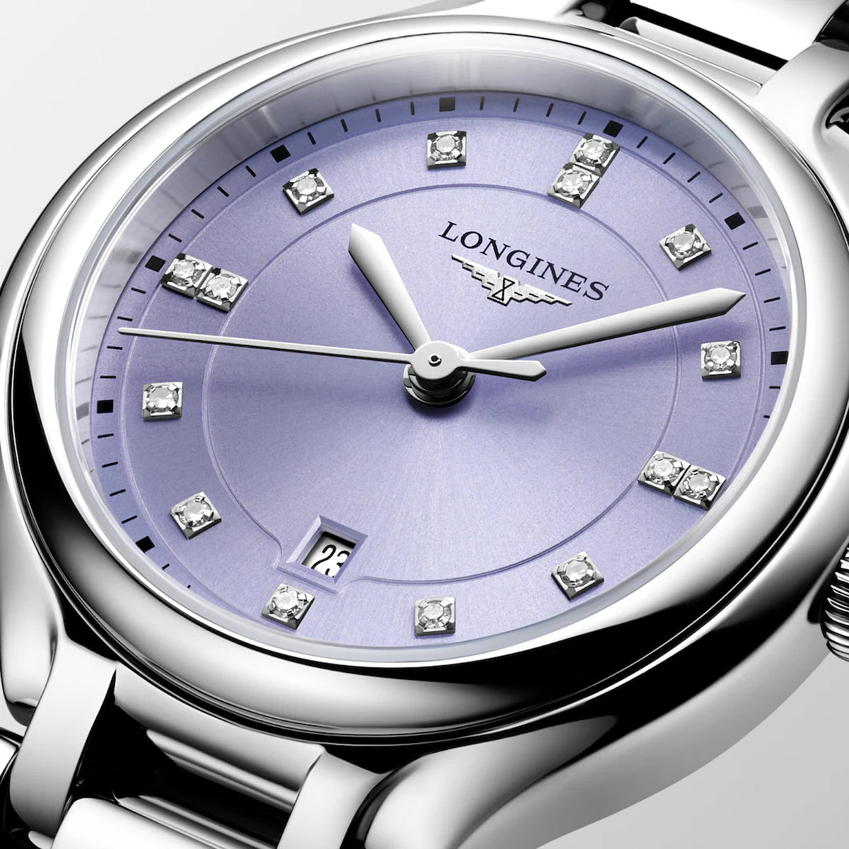 Primaluna Women Quartz Lavender Dial Analog Stainless Steel Watch L81424076