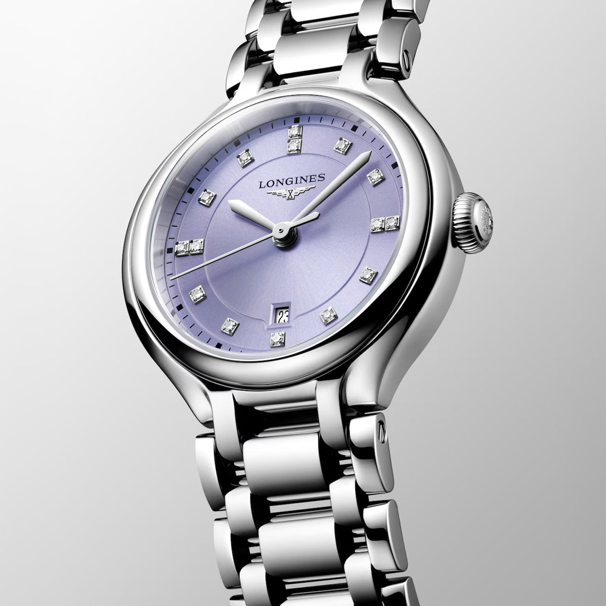 Primaluna Women Quartz Lavender Dial Analog Stainless Steel Watch L81424076