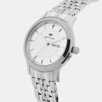 Women Quartz White Dial Analog Metal Watch L8500D-M1102