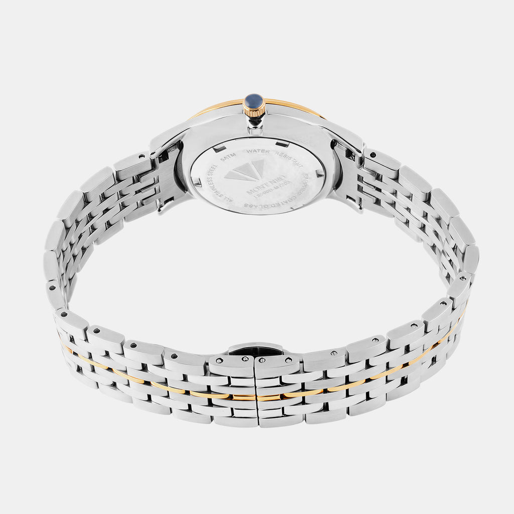 Women Quartz Silver Dial Analog Metal Watch L8500D-M1203