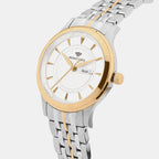 Women Quartz White Dial Analog Metal Watch L8500D-M1303
