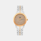 Women Quartz Brown Dial Analog Metal Watch L8500D-M1315