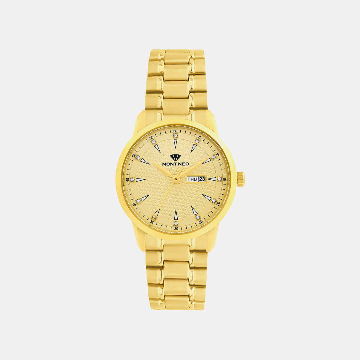 Women Quartz Gold Dial Analog Metal Watch L8505D-M2209