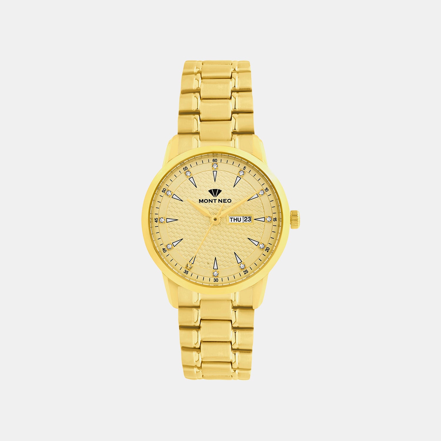 Women Quartz Gold Dial Analog Metal Watch L8505D-M2209
