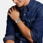 Mickey Mouse Unisex Automatic White Dial Analog Stainless Steel Watch LE1193