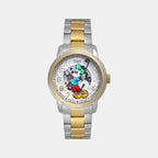Mickey Mouse Unisex Automatic White Dial Analog Stainless Steel Watch LE1193