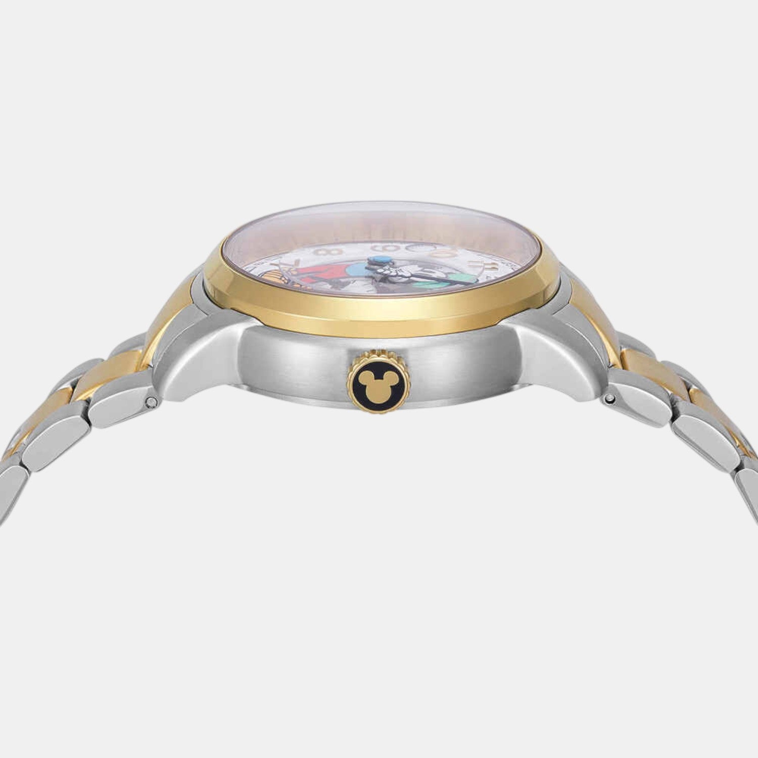 Mickey Mouse Unisex Automatic White Dial Analog Stainless Steel Watch LE1193