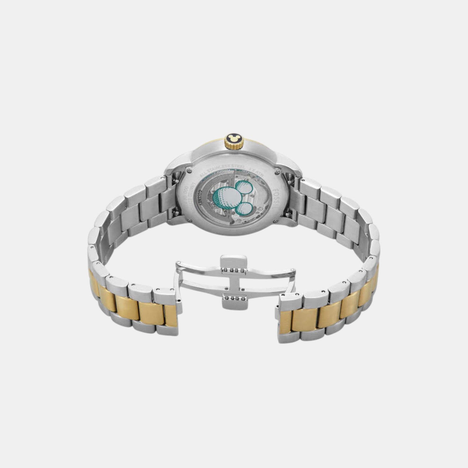 Mickey Mouse Unisex Automatic White Dial Analog Stainless Steel Watch LE1193