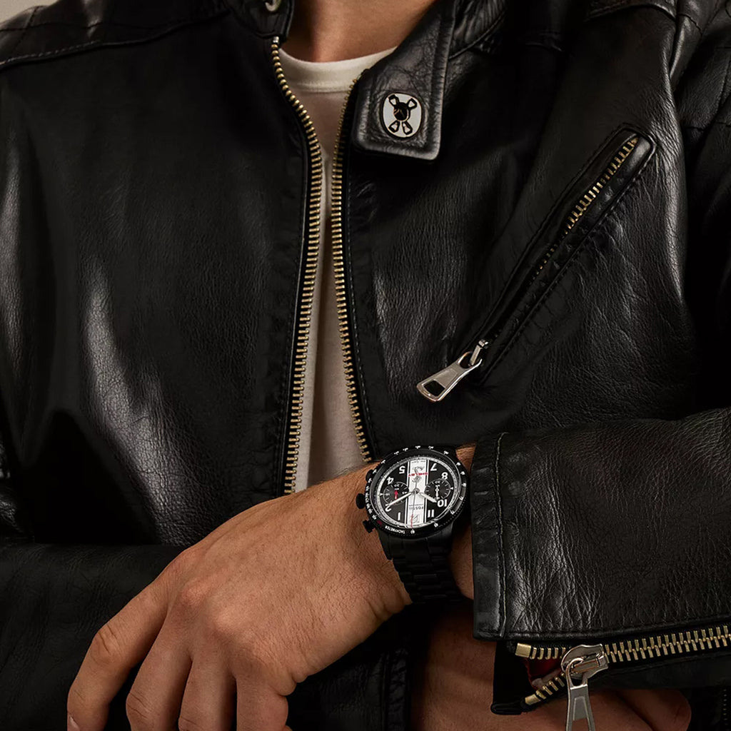 Shelby X Limited Edition Men Quartz Black Dial Chronograph Stainless Steel Watch LE1250SET