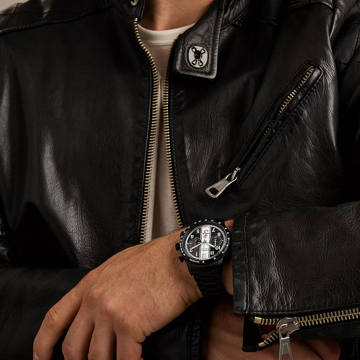 Shelby X Limited Edition Men Quartz Black Dial Chronograph Stainless Steel Watch LE1250SET