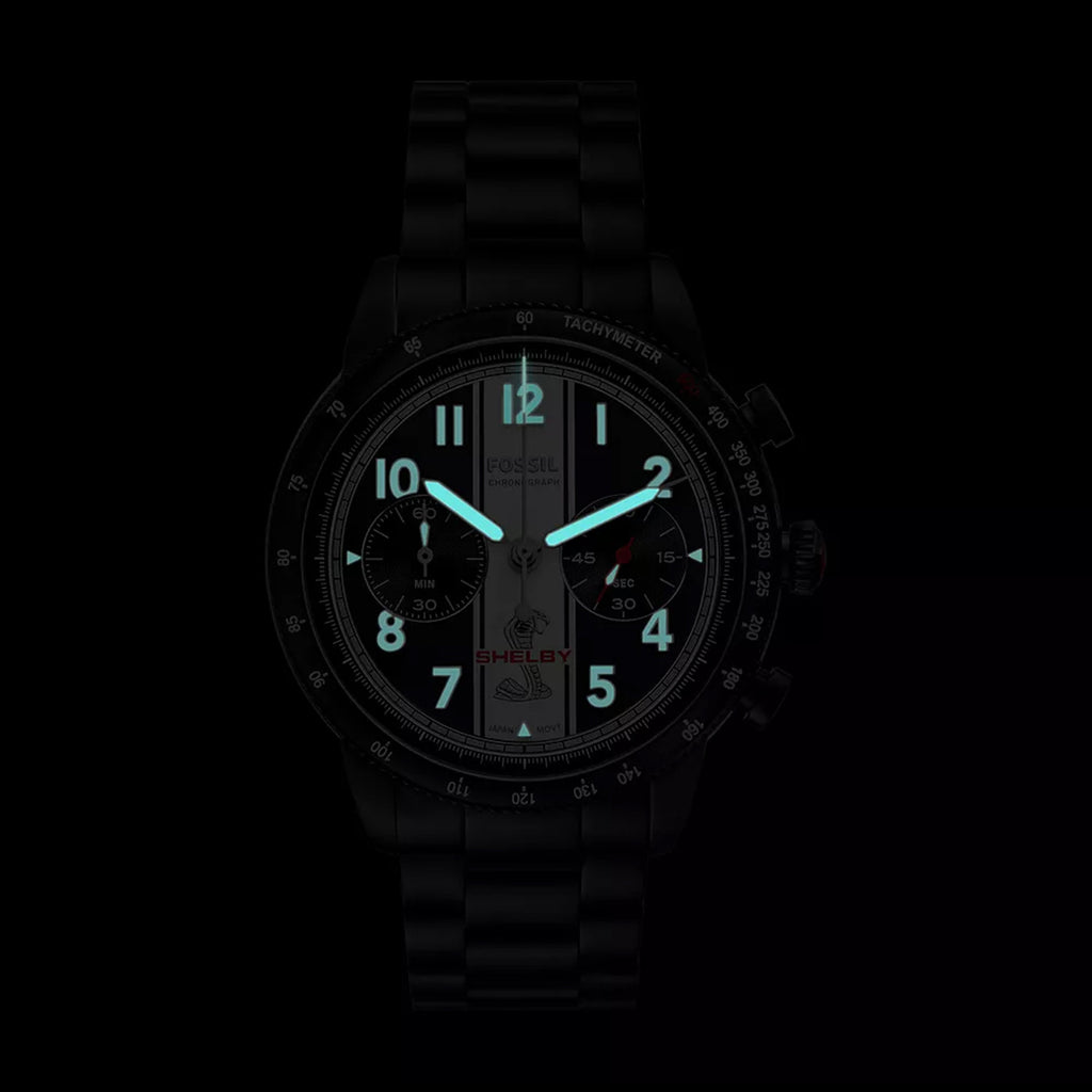 Shelby X Limited Edition Men Quartz Black Dial Chronograph Stainless Steel Watch LE1250SET