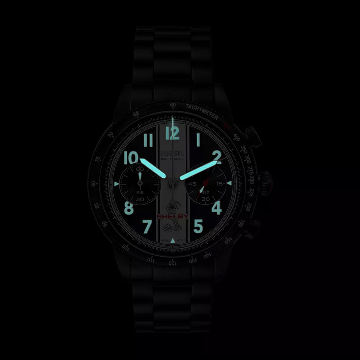 Shelby X Limited Edition Men Quartz Black Dial Chronograph Stainless Steel Watch LE1250SET