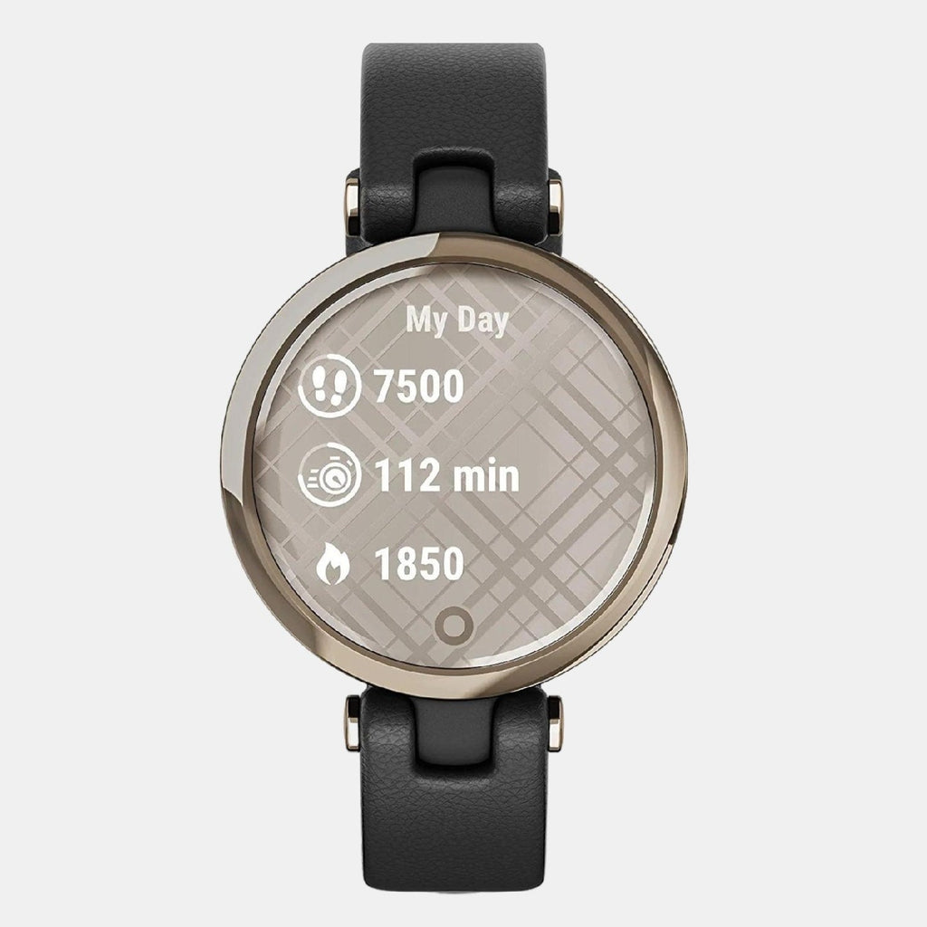 Female Digital Smart Watch LILY CREAM GOLD BLACK LEATHER 010-02384-F1