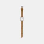 Women Quartz White Dial Analog Leather Watch A2557