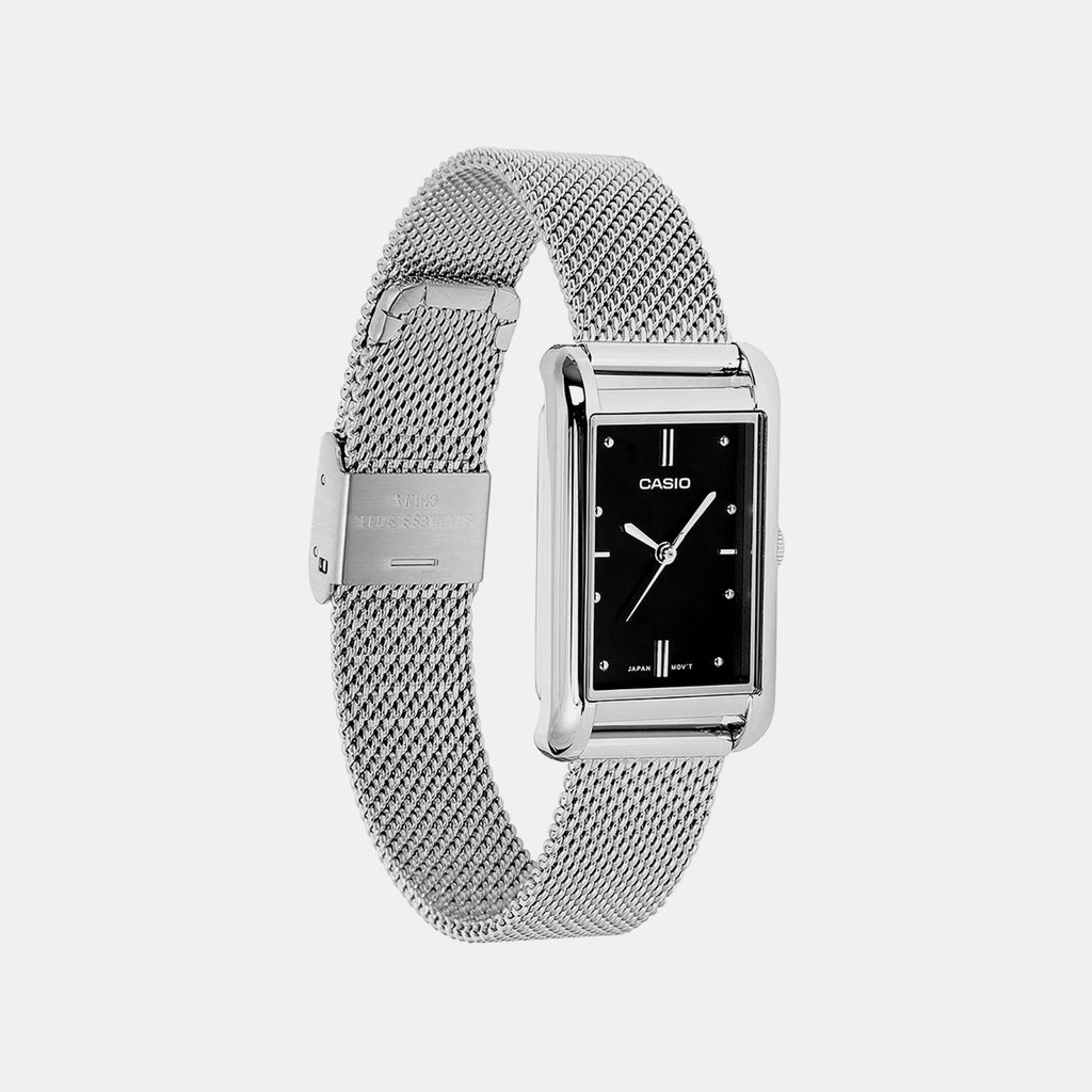 Women Quartz Black Dial Analog Mesh Watch A2554