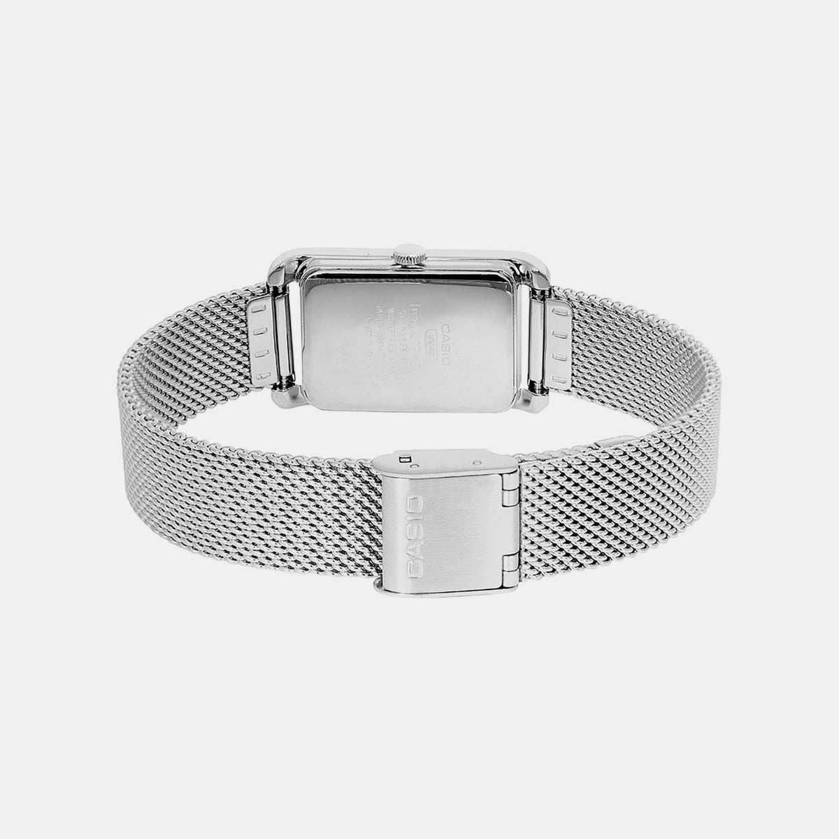 Women Quartz Silver Dial Analog Mesh Watch A2555