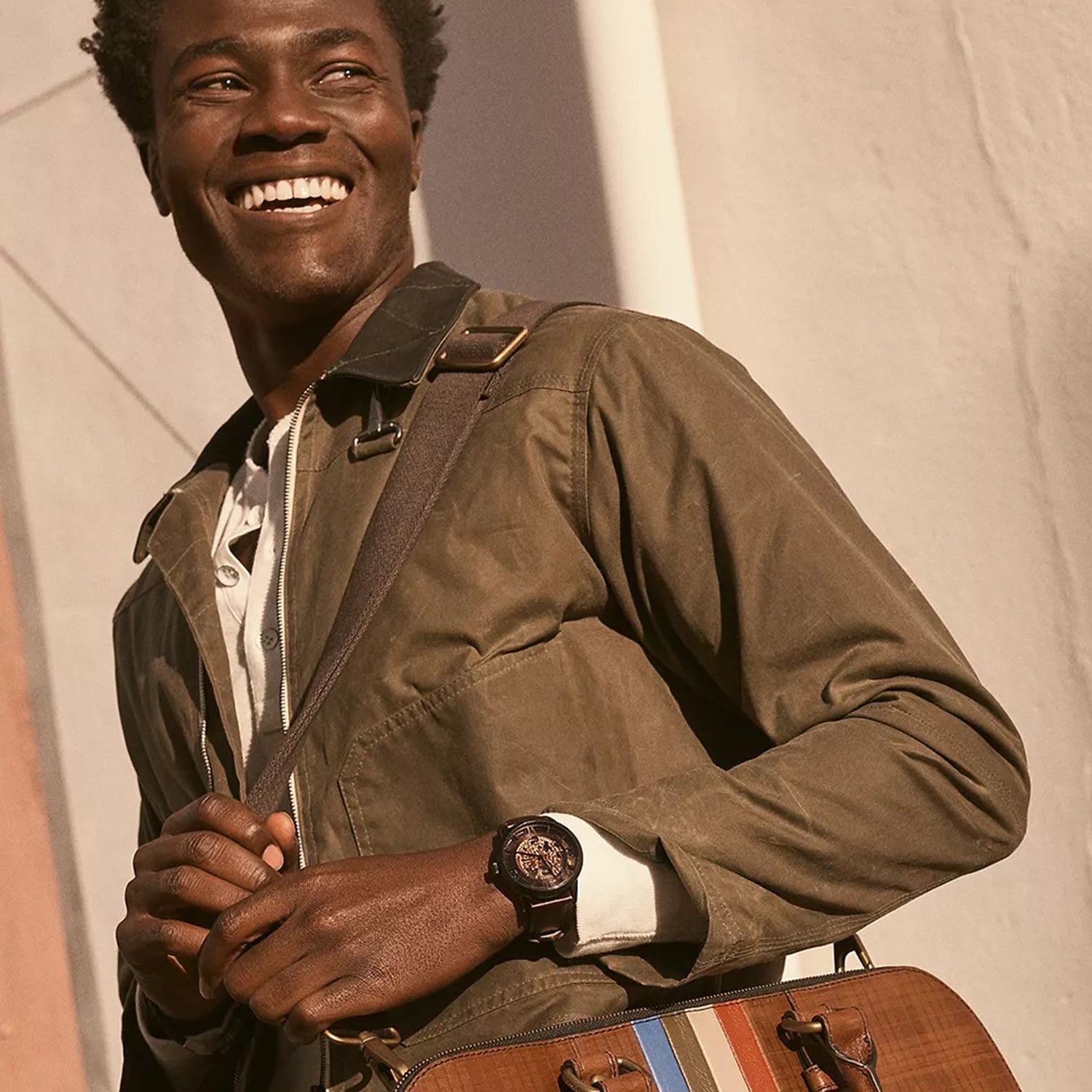 Towns Men Automatic Brown Dial Analog Leather Watch ME3098