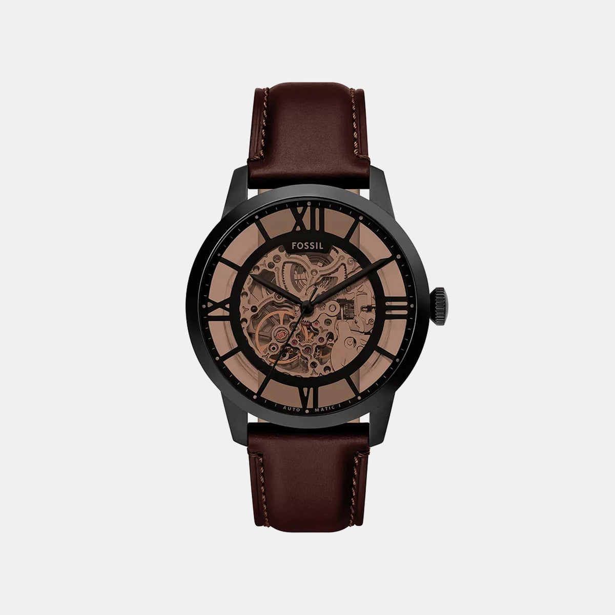Townsman Men Automatic Brown Dial Analog Leather Watch ME3098