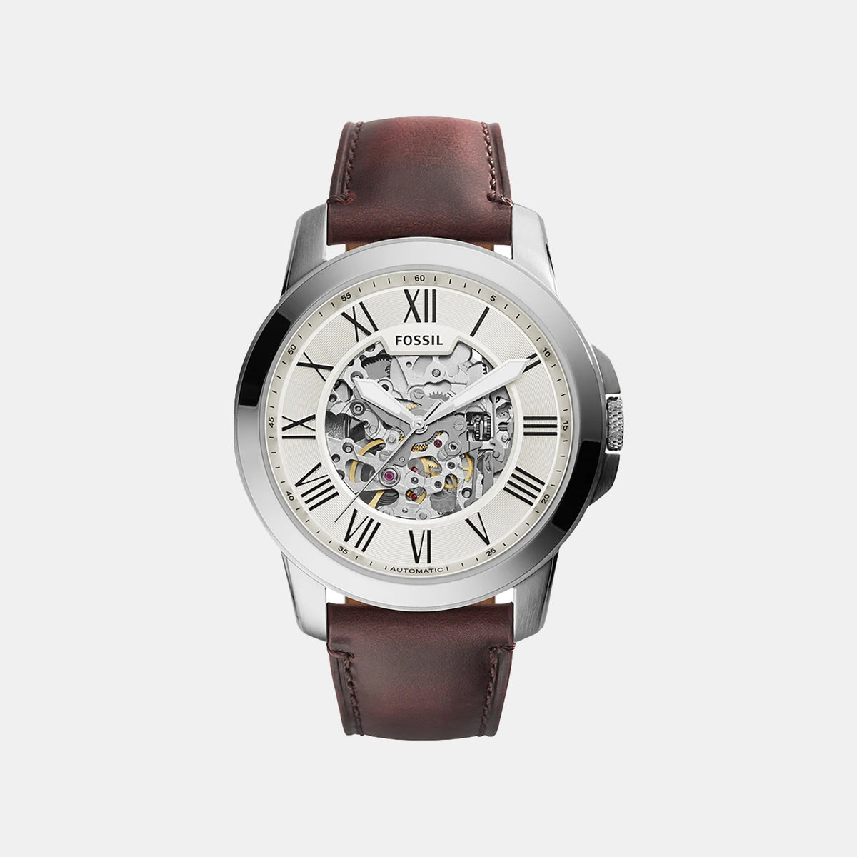 Grant Men Automatic Beige Dial Analog Leather Watch ME3099