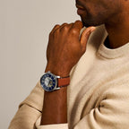 Townsman Men Automatic Blue Dial Analog Leather Watch ME3154