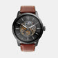 Male Grey Analog Leather Watch ME3181