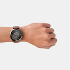 Townsman Men Automatic Grey Dial Analog Leather Watch ME3181