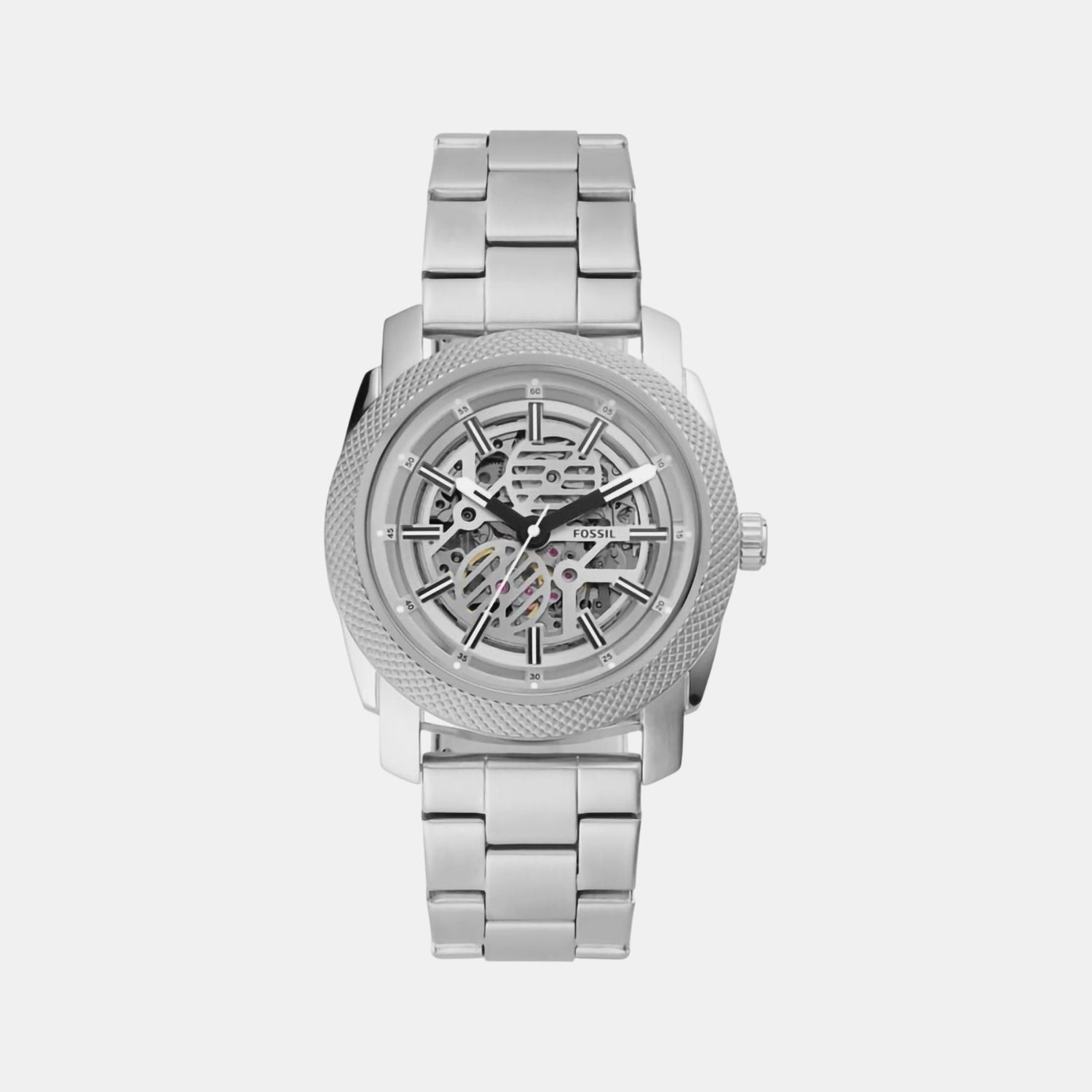 Machine Men Automatic Silver Dial Analog Stainless Steel Watch ME3252