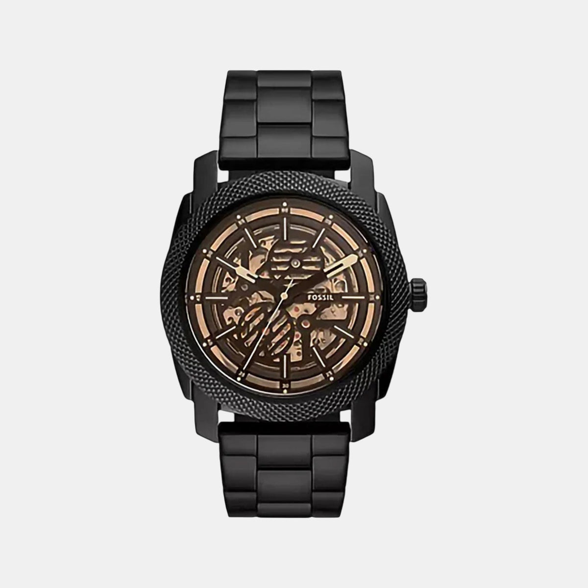 Machine Men Automatic Black Dial Analog Stainless Steel Watch ME3253