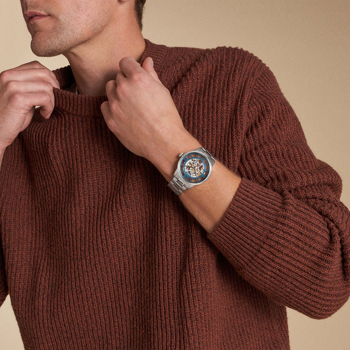 Fossil Round Automatic Analog Men watch