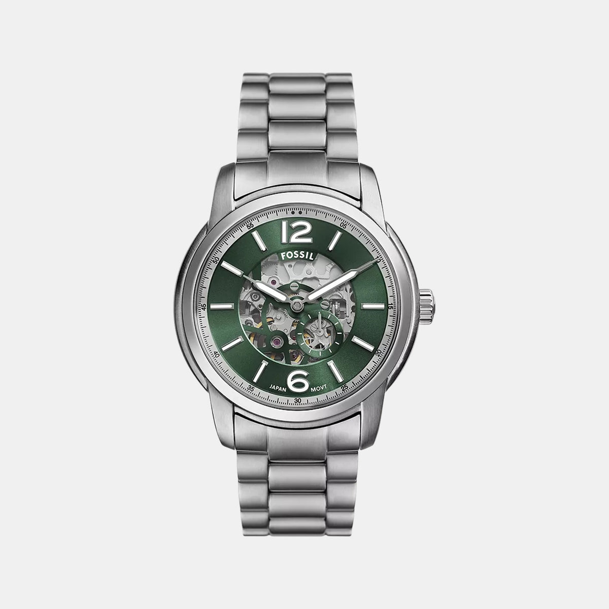Heritage Men Automatic Green Dial Analog Stainless Steel Watch ME3262