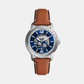 Heritage Men Automatic Blue Dial Analog Leather Watch ME3263