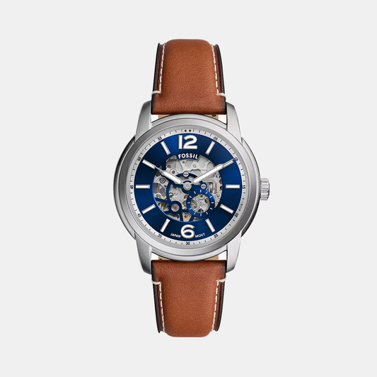 Heritage Men Automatic Blue Dial Analog Leather Watch ME3263