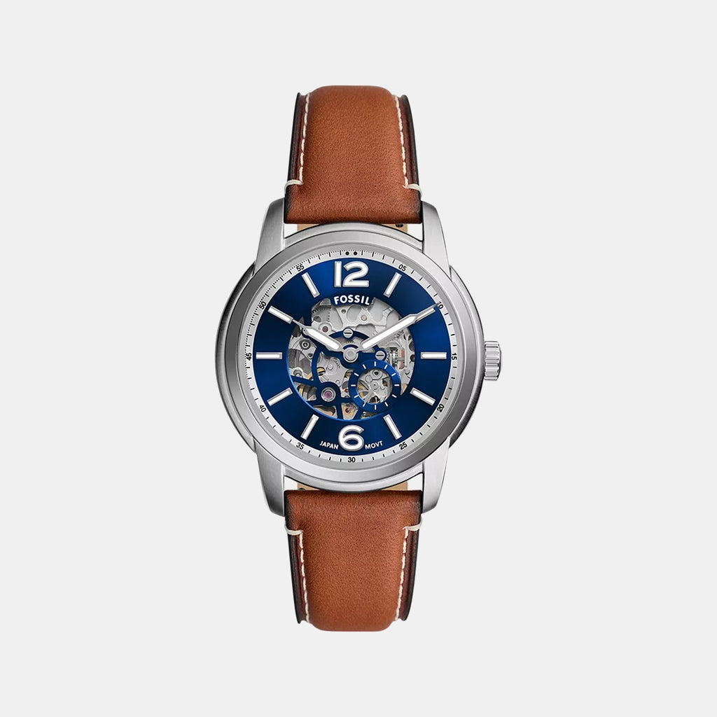 Fossil Heritage Men Automatic Blue Dial Analog Leather Watch ME3263