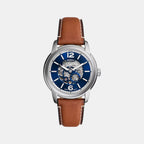 Fossil Heritage Men Automatic Blue Dial Analog Leather Watch ME3263