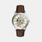 Heritage Men Automatic Cream Dial Analog Leather Watch ME3264