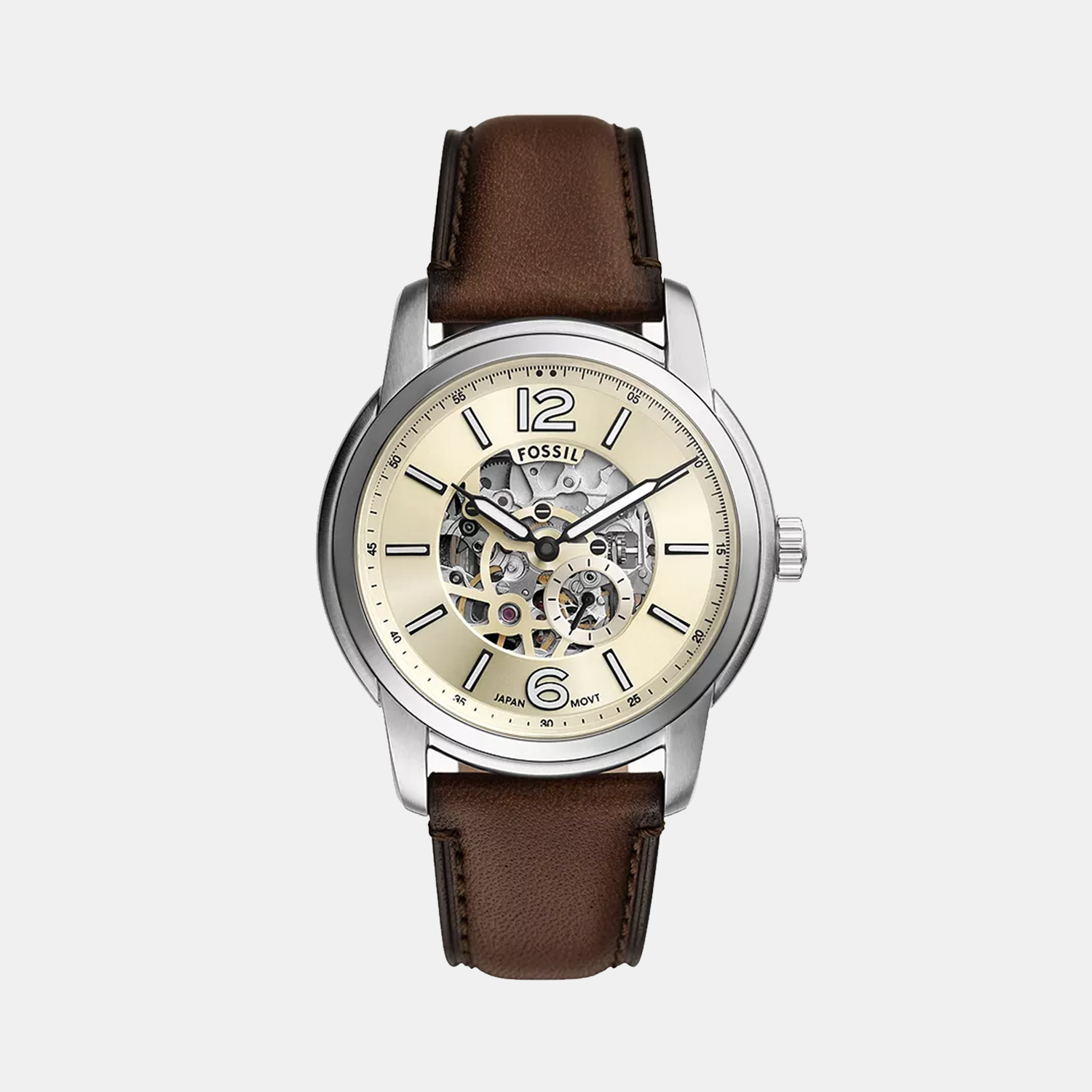 Fossil Round Cream Analog watch