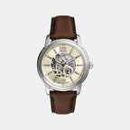 Fossil Heritage Men Automatic Cream Dial Analog Leather Watch ME3264
