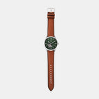 Townsman Men Automatic Green Dial Multi-Function Leather Watch ME3265